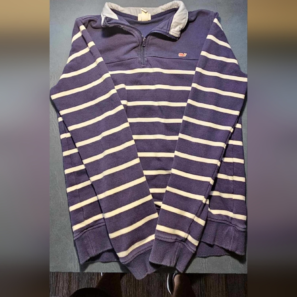 Vineyard Vines Men's Navy Striped Sweater
